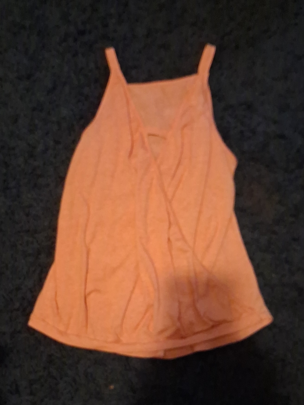 Women’s Sleeveless V-Neck Tank Top - Peach